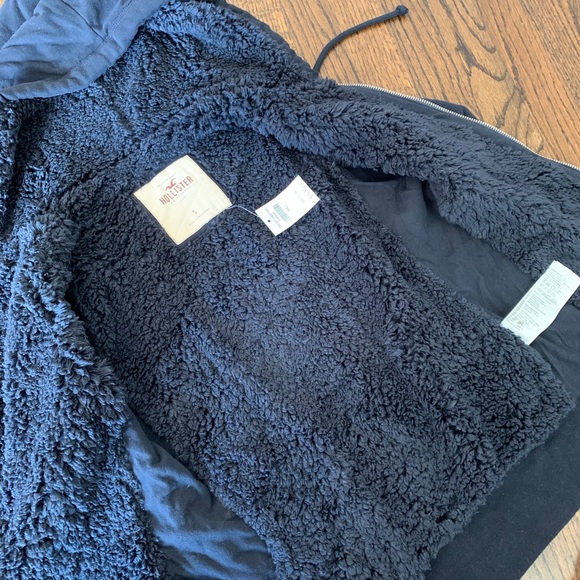 2 for 15 Hollister Women’s Sherpa Hoodie Navy S - Picture 8 of 9
